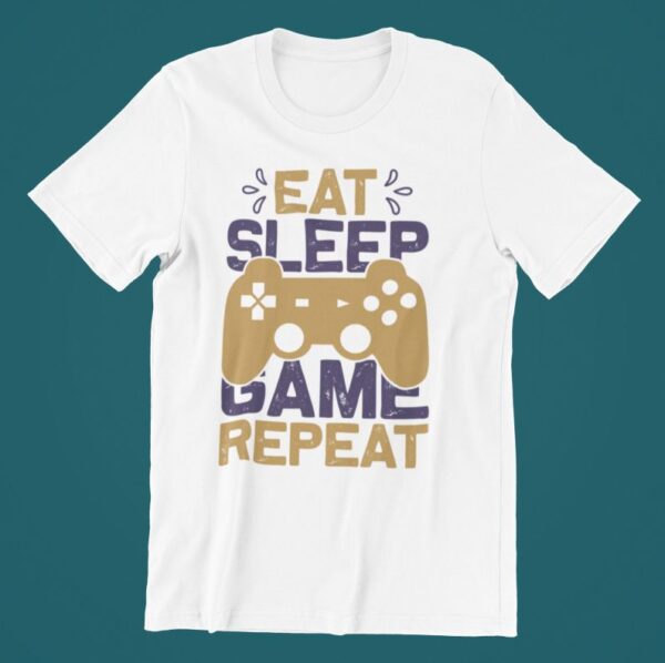 Tricou personalizat - Eat sleep game repeat